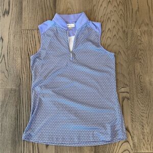Greg Norman Collection Blue Sleeveless Polo Tank Top